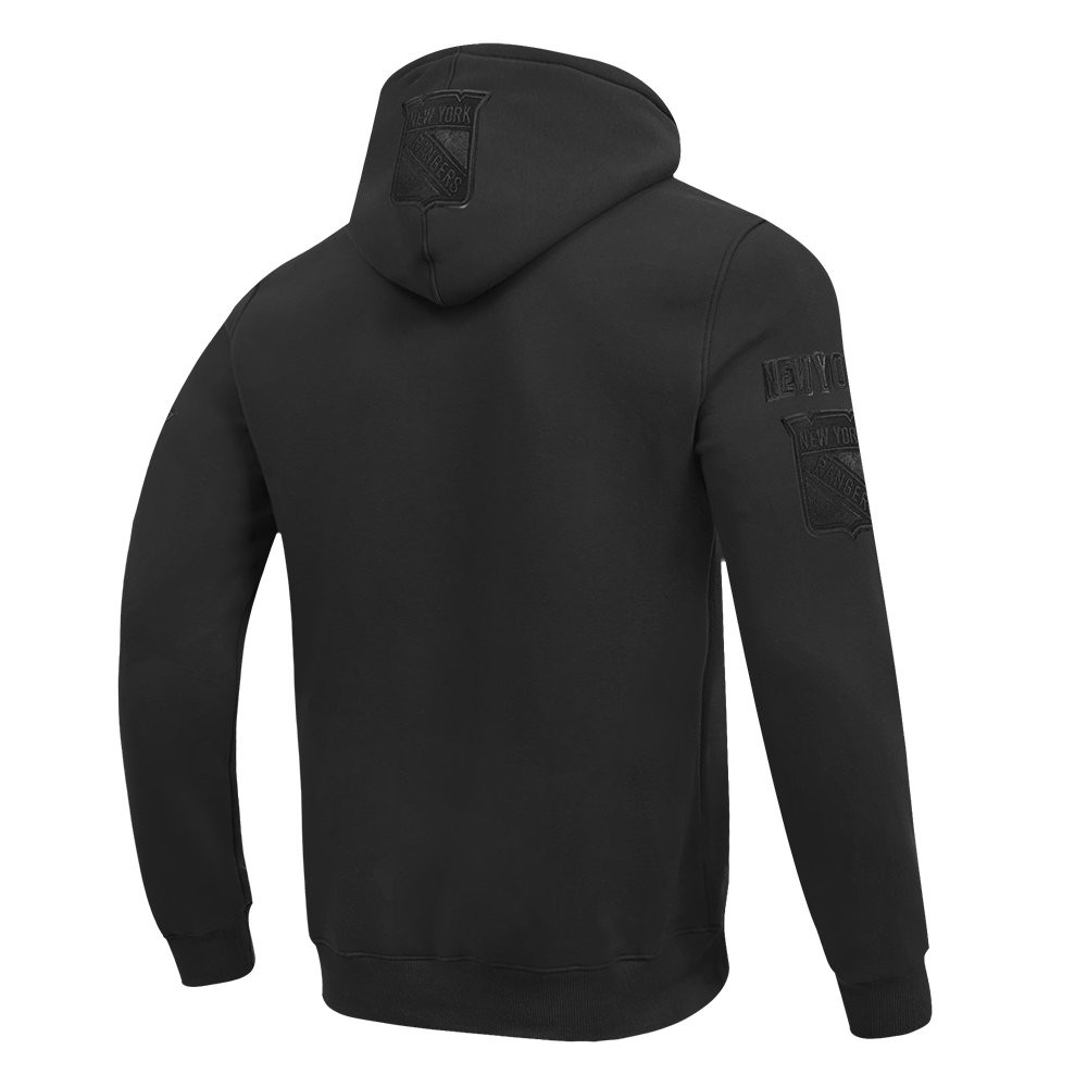 NHL NEW YORK RANGERS CLASSIC TRIPLE BLACK MEN'S MEN'S DK PO HOODIE (TRIPLE BLACK) - Image 6