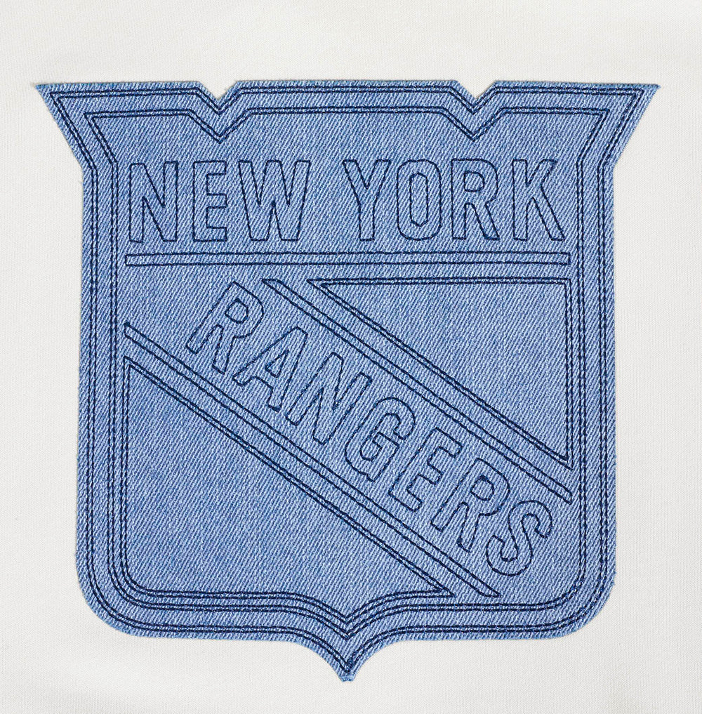 NHL NEW YORK RANGERS VARSITY BLUES MEN'S PULLOVER HOODIE (LINEN) - Image 5