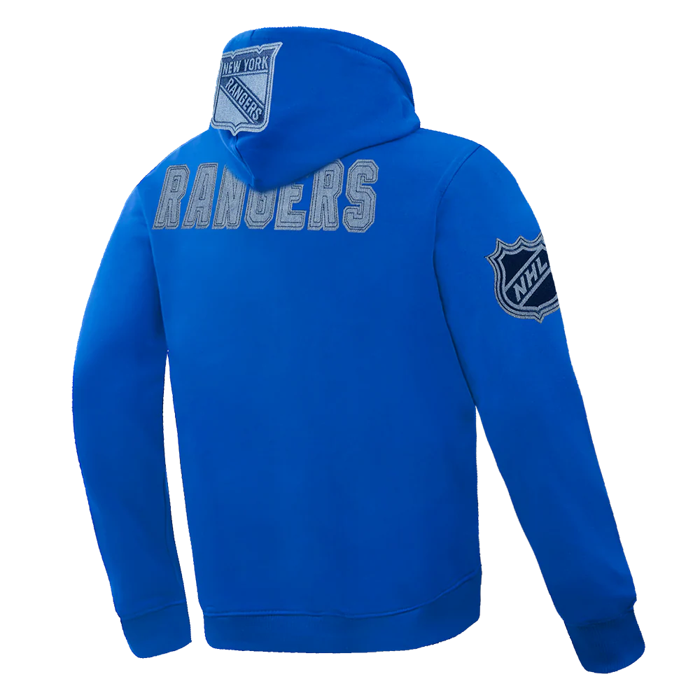NHL NEW YORK RANGERS VARSITY BLUES MEN'S PULLOVER HOODIE (ROYAL BLUE) - Image 4