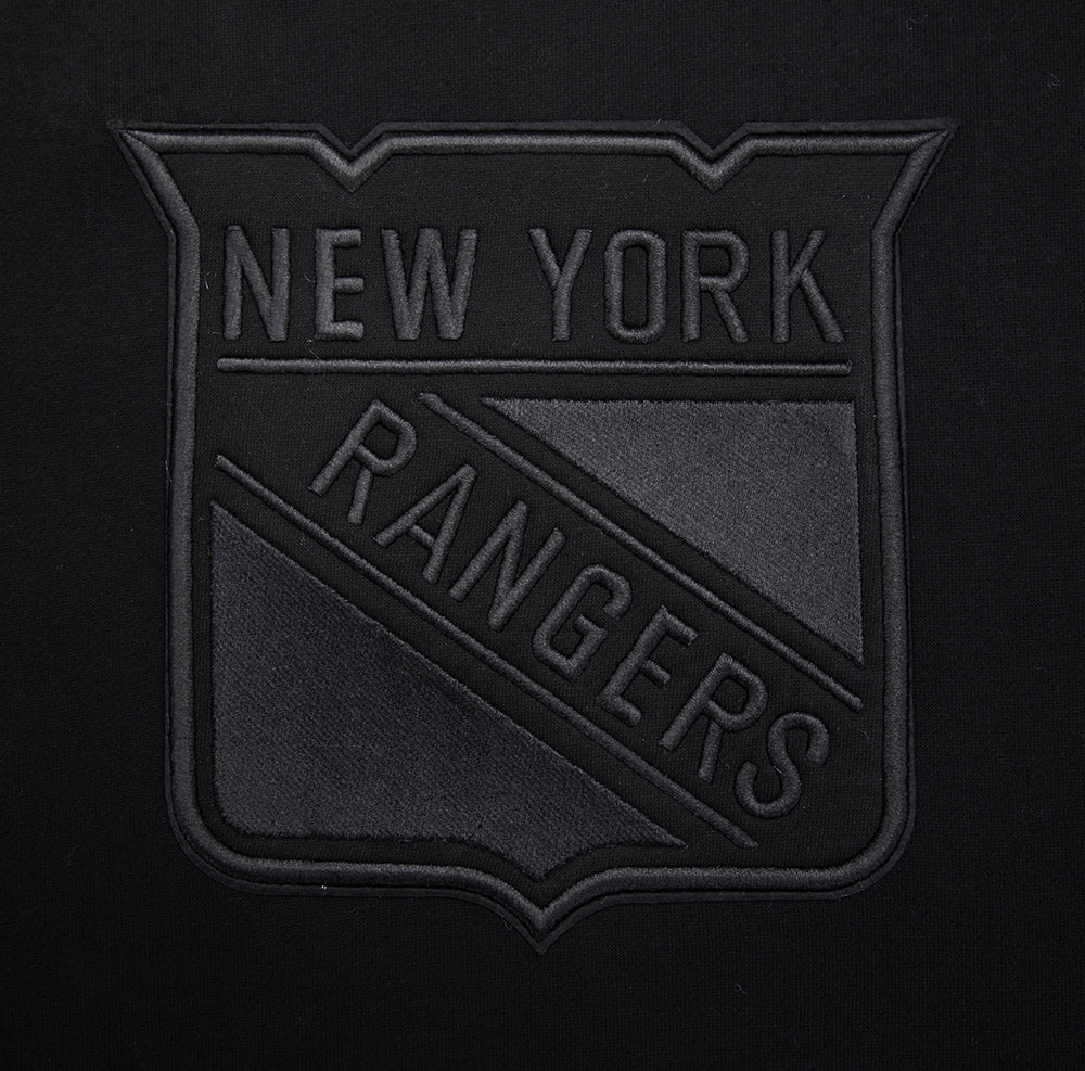 NHL NEW YORK RANGERS NEUTRAL DROP SHOULDER FLEECE CREWNECK (BLACK) - Image 9
