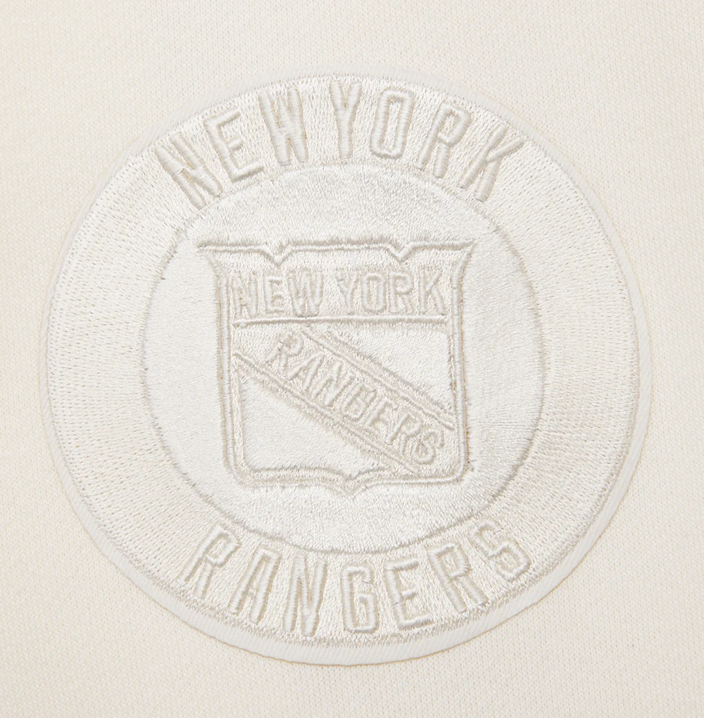 NHL NEW YORK RANGERS NEUTRAL DROP SHOULDER FLEECE CREWNECK (EGGSHELL) - Image 8