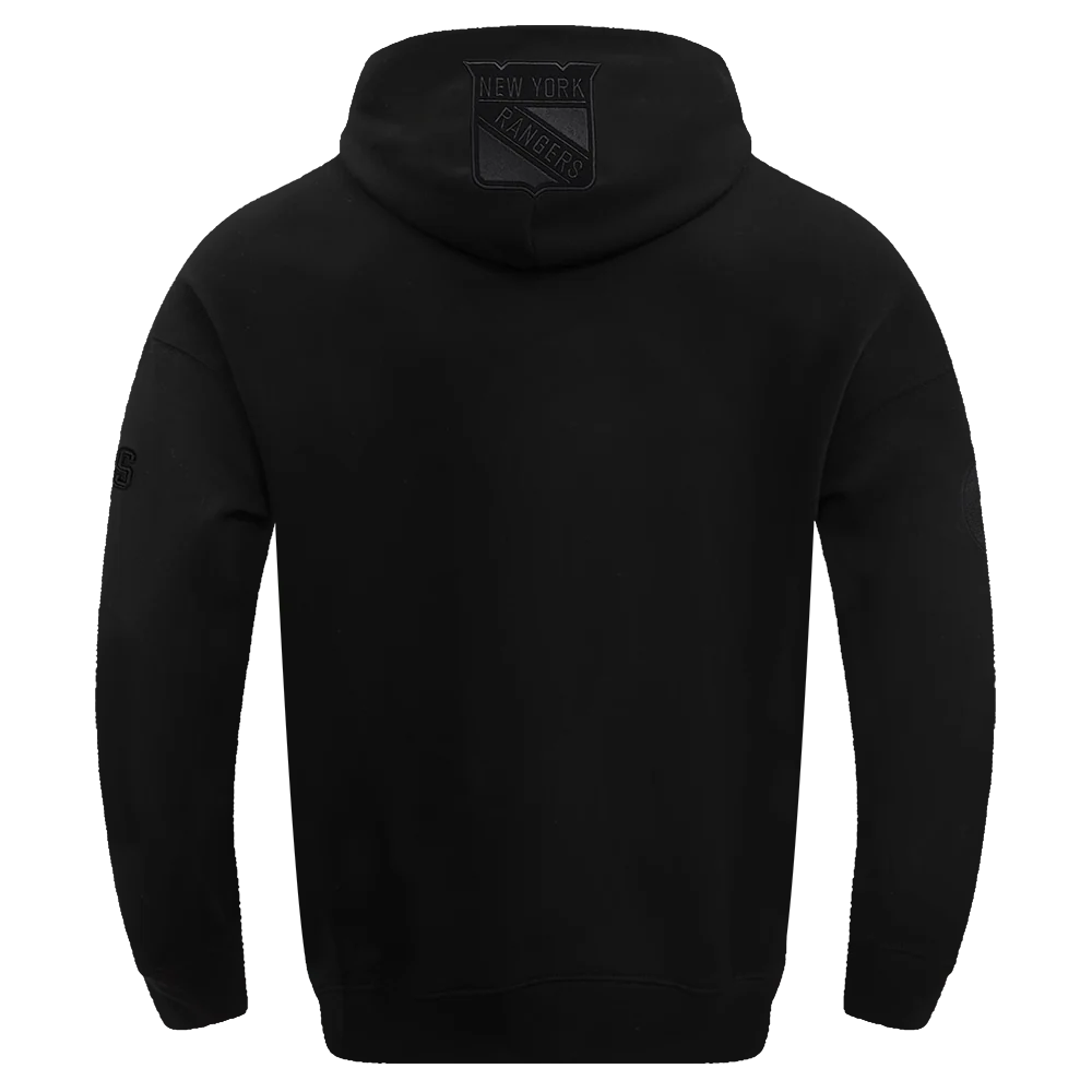 NHL NEW YORK RANGERS NEUTRAL DROP SHOULDER FLEECE PULLOVER HOODIE (BLACK) - Image 6
