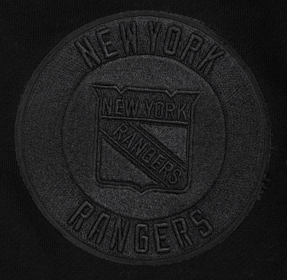 NHL NEW YORK RANGERS NEUTRAL DROP SHOULDER FLEECE PULLOVER HOODIE (BLACK) - Image 7