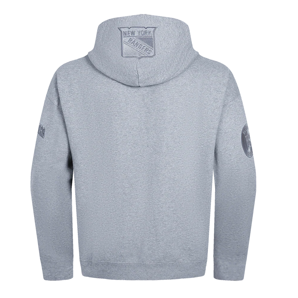 NHL NEW YORK RANGERS NEUTRAL MEN'S DROP SHOULDER PULLOVER HOODIE (DARK HEATHER GRAY) - Image 5