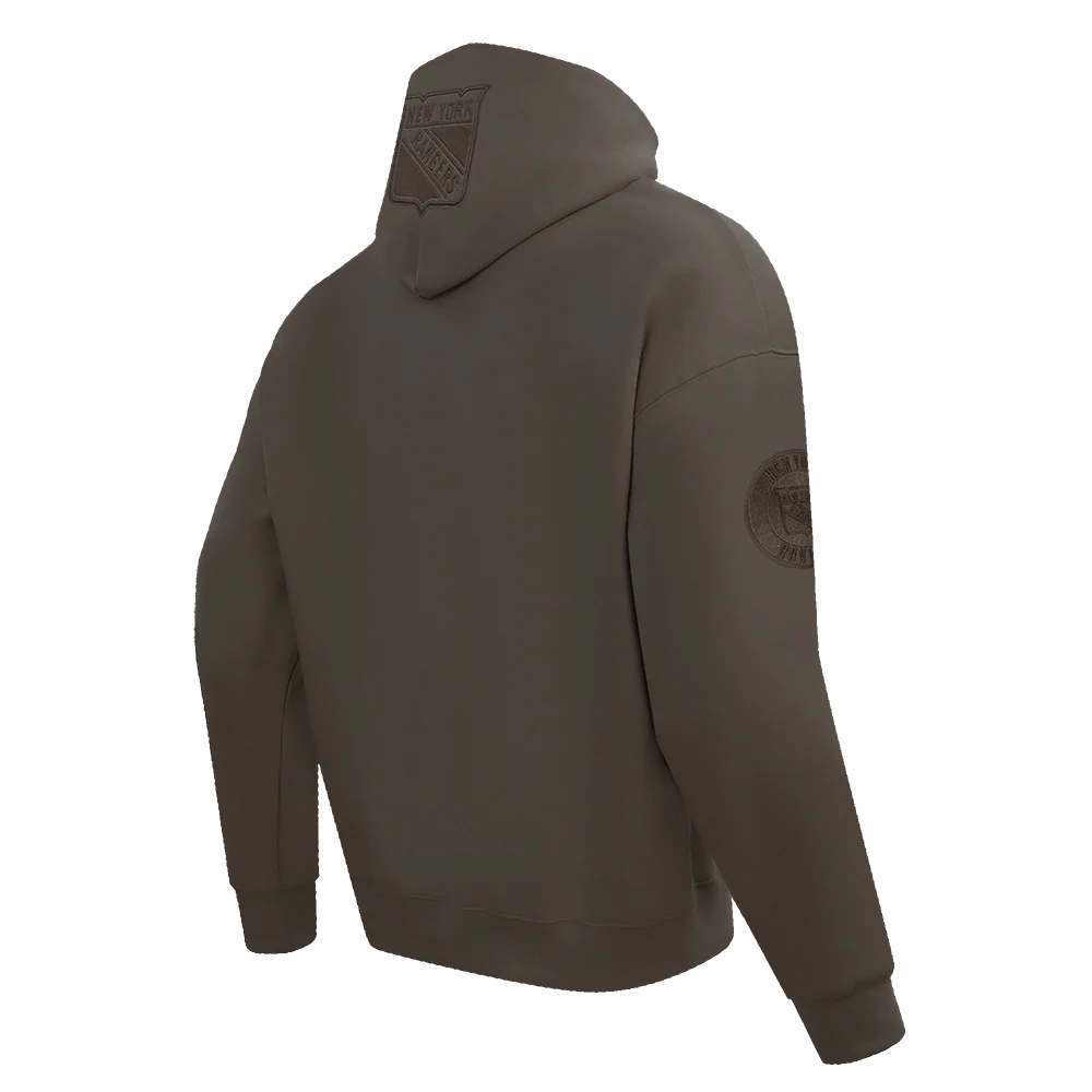 NHL NEW YORK RANGERS NEUTRAL MEN'S DROP SHOULDER PULLOVER HOODIE (DARK TAUPE) - Image 6