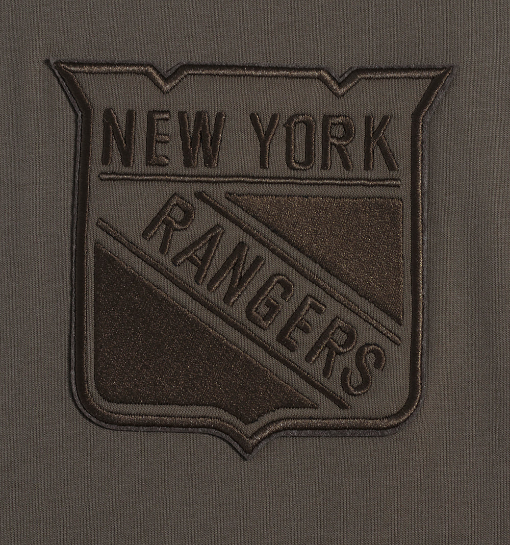 NHL NEW YORK RANGERS NEUTRAL MEN'S DROP SHOULDER PULLOVER HOODIE (DARK TAUPE) - Image 7