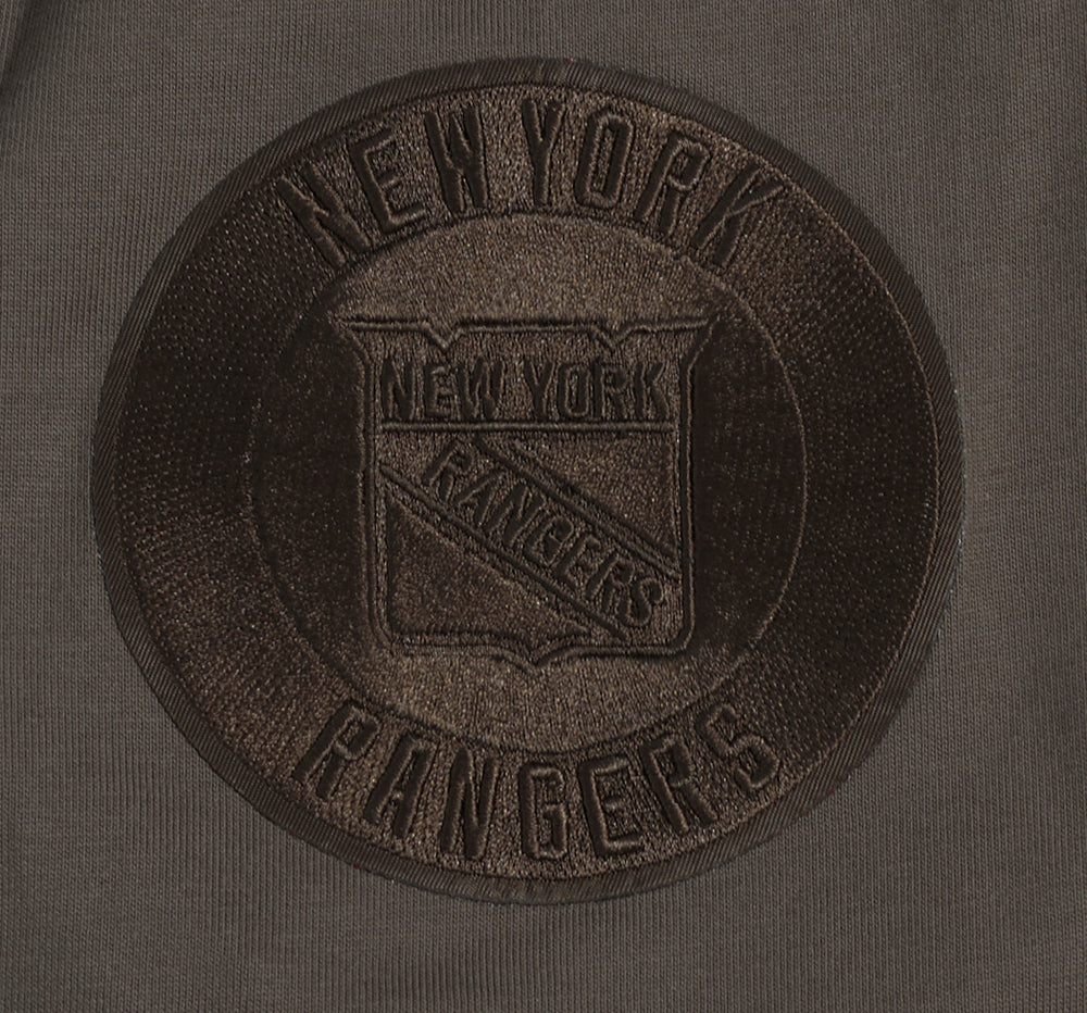NHL NEW YORK RANGERS NEUTRAL MEN'S DROP SHOULDER PULLOVER HOODIE (DARK TAUPE) - Image 9