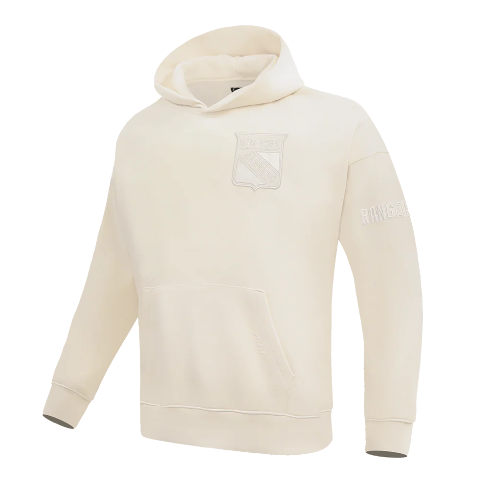 NHL NEW YORK RANGERS NEUTRAL DROP SHOULDER FLEECE PULLOVER HOODIE (EGGSHELL) - Image 2