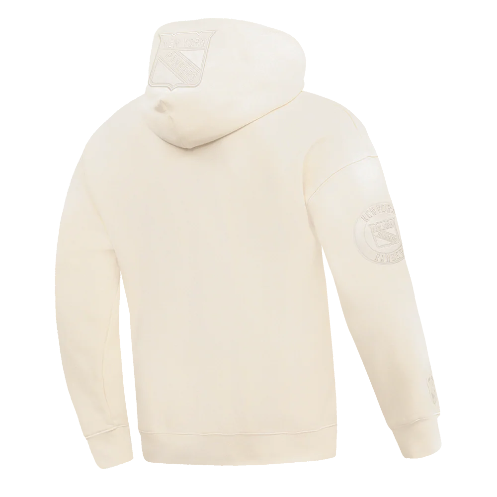 NHL NEW YORK RANGERS NEUTRAL DROP SHOULDER FLEECE PULLOVER HOODIE (EGGSHELL) - Image 4