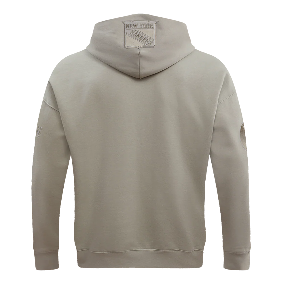NHL NEW YORK RANGERS NEUTRAL DROP SHOULDER FLEECE PULLOVER HOODIE (TAUPE) - Image 6