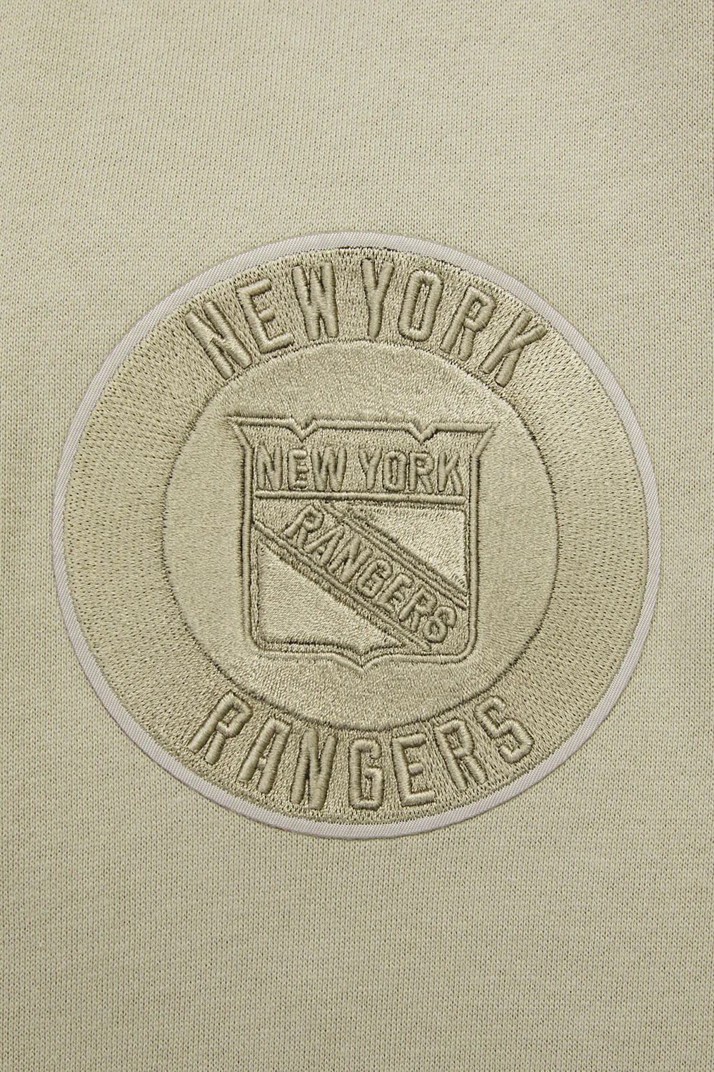 NHL NEW YORK RANGERS NEUTRAL DROP SHOULDER FLEECE PULLOVER HOODIE (TAUPE) - Image 7