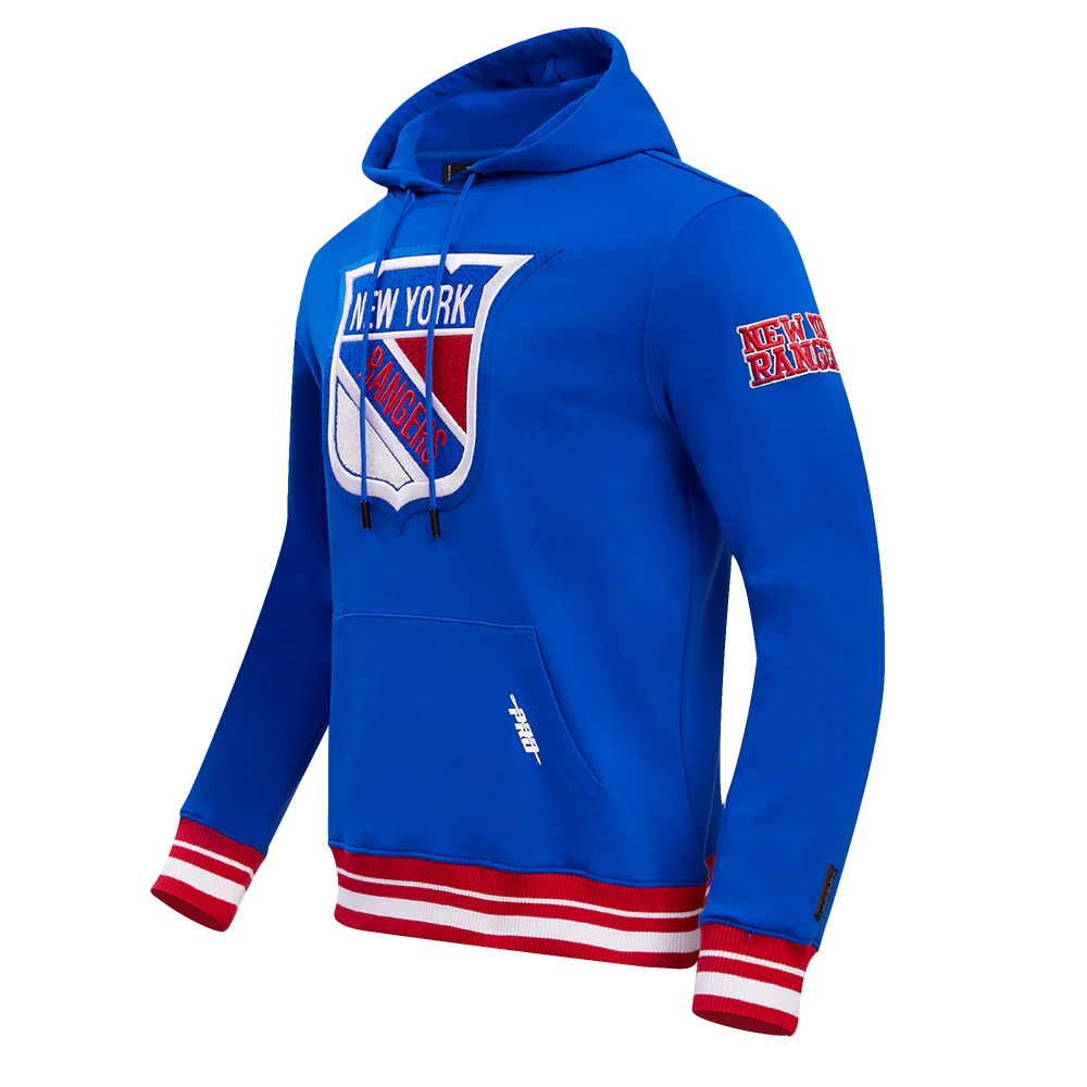 NHL NEW YORK RANGERS RETRO CLASSIC MEN'S PULLOVER HOODIE (ROYAL BLUE/RED) - Image 2