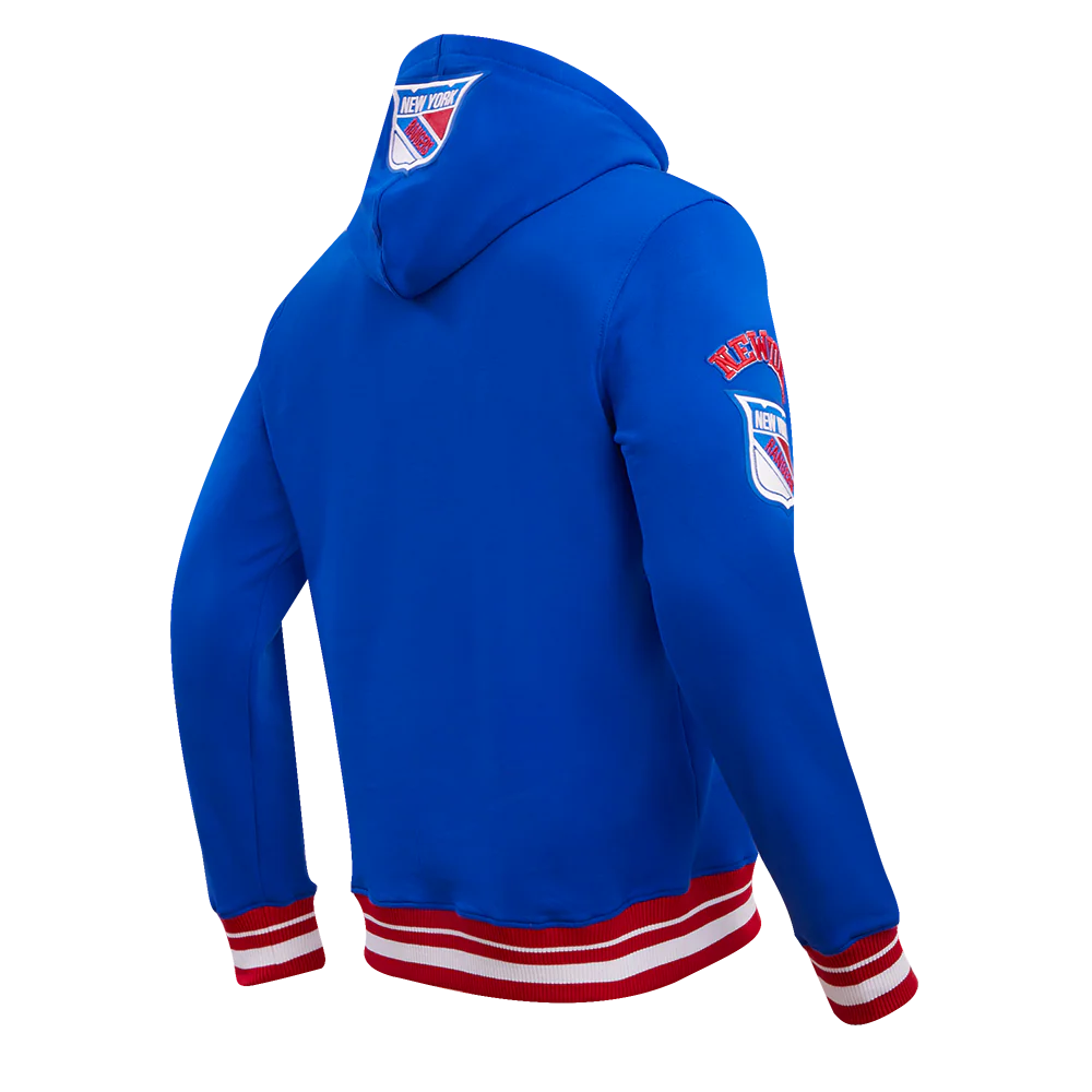 NHL NEW YORK RANGERS RETRO CLASSIC MEN'S PULLOVER HOODIE (ROYAL BLUE/RED) - Image 4