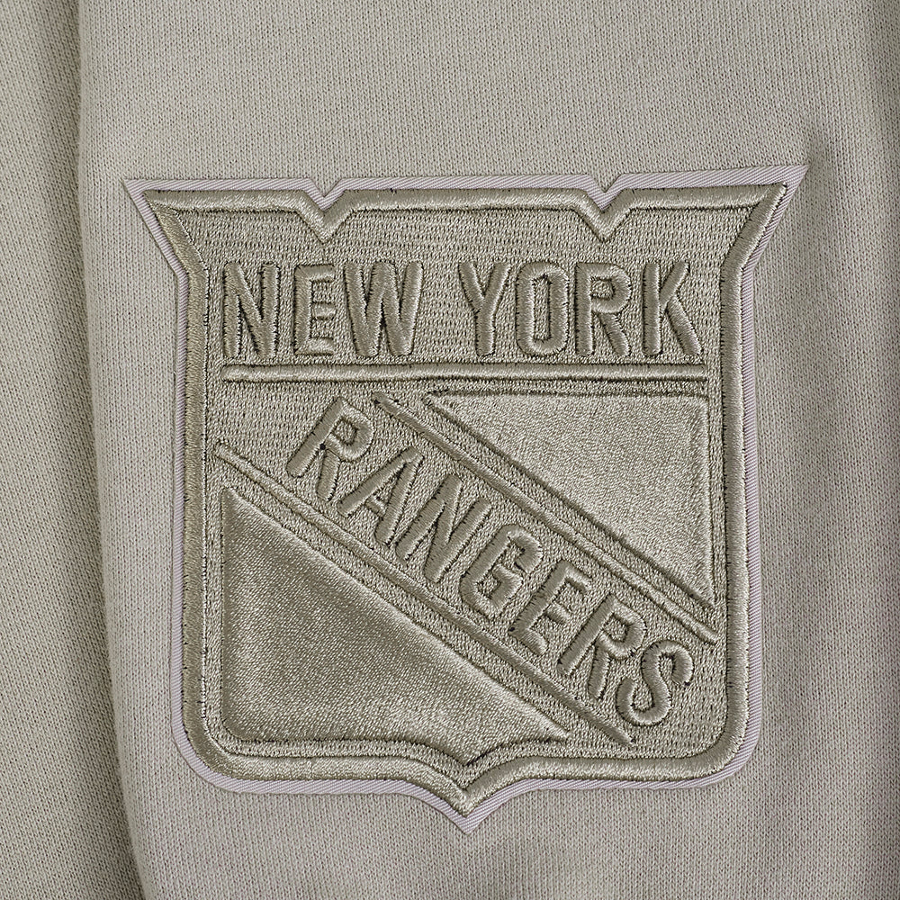 NHL NEW YORK RANGERS WINGSPAN MEN'S DROP SHOULDER FLEECE CREWNECK (TAUPE) - Image 7