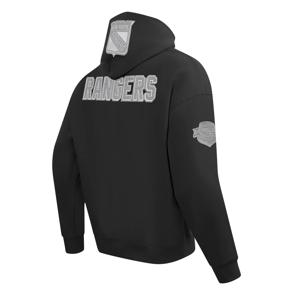 NEW YORK RANGERS REVERSE FRENCH TERRY MEN'S DROP SHOULDER FLC PO (BLACK) - Image 4