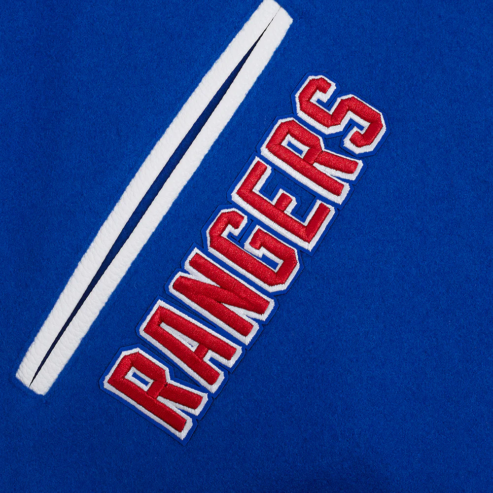 NHL NEW YORK RANGERS CLASSIC MEN'S WOOL VARSITY JACKET (ROYAL BLUE/WHITE) - Image 6
