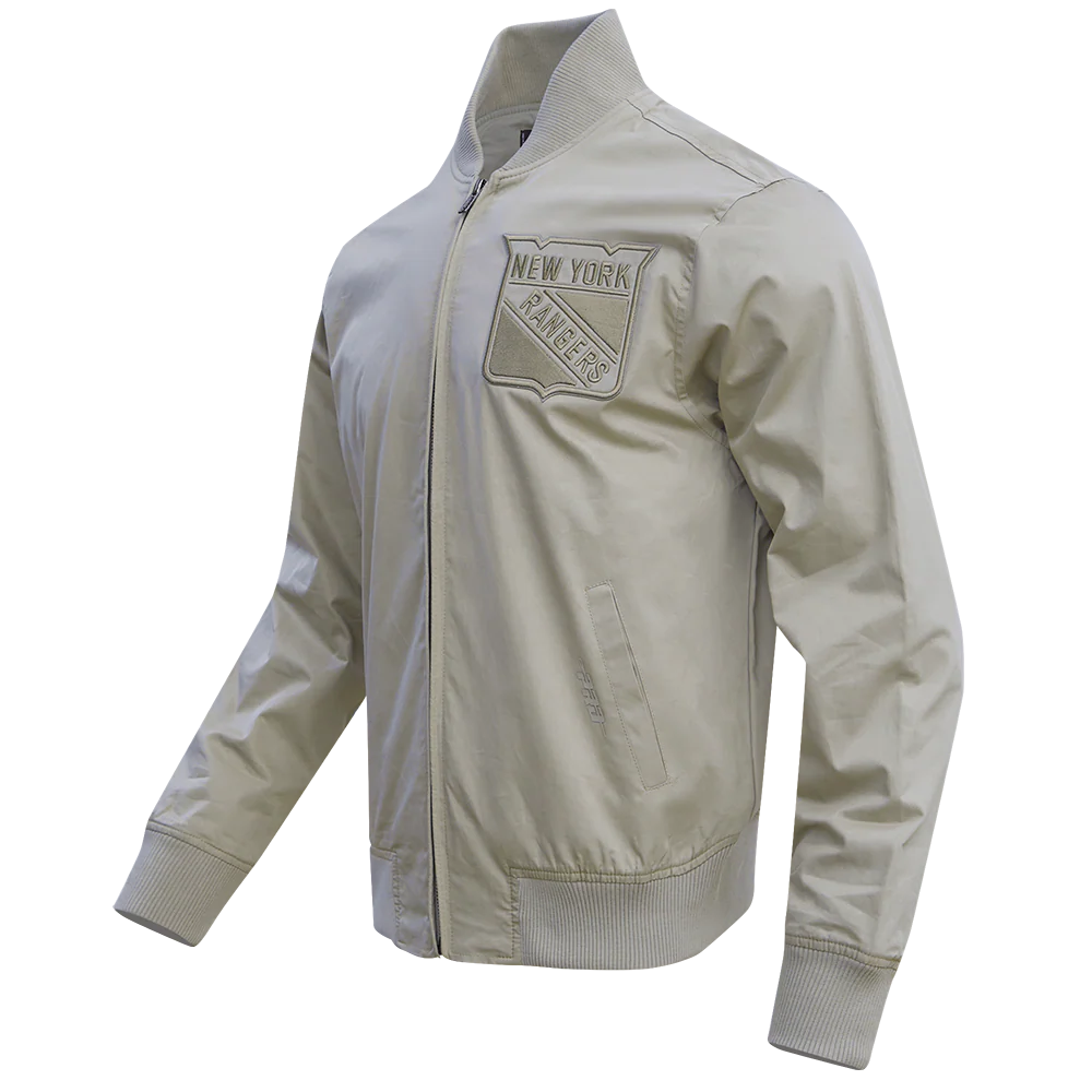NHL NEW YORK RANGERS NEUTRAL TWILL JACKET (TAUPE) - Image 2