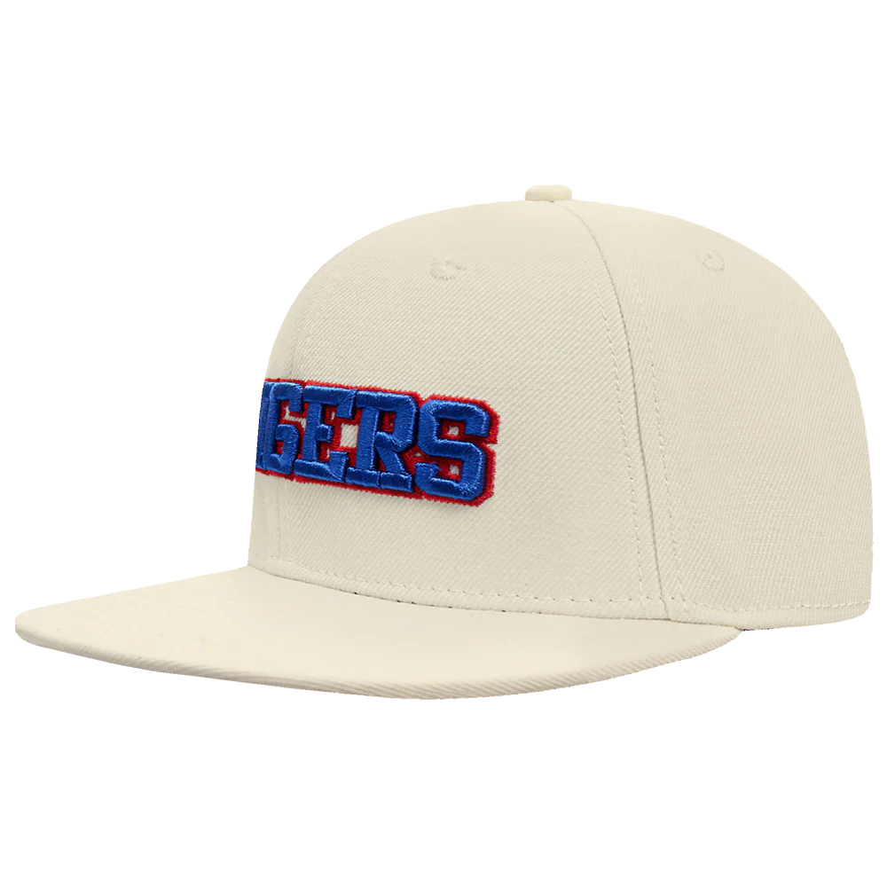 NHL NEW YORK RANGERS RETRO CLASSIC UNISEX WORDMARK LOGO WOOL SNAPBACK (EGGSHELL) - Image 3