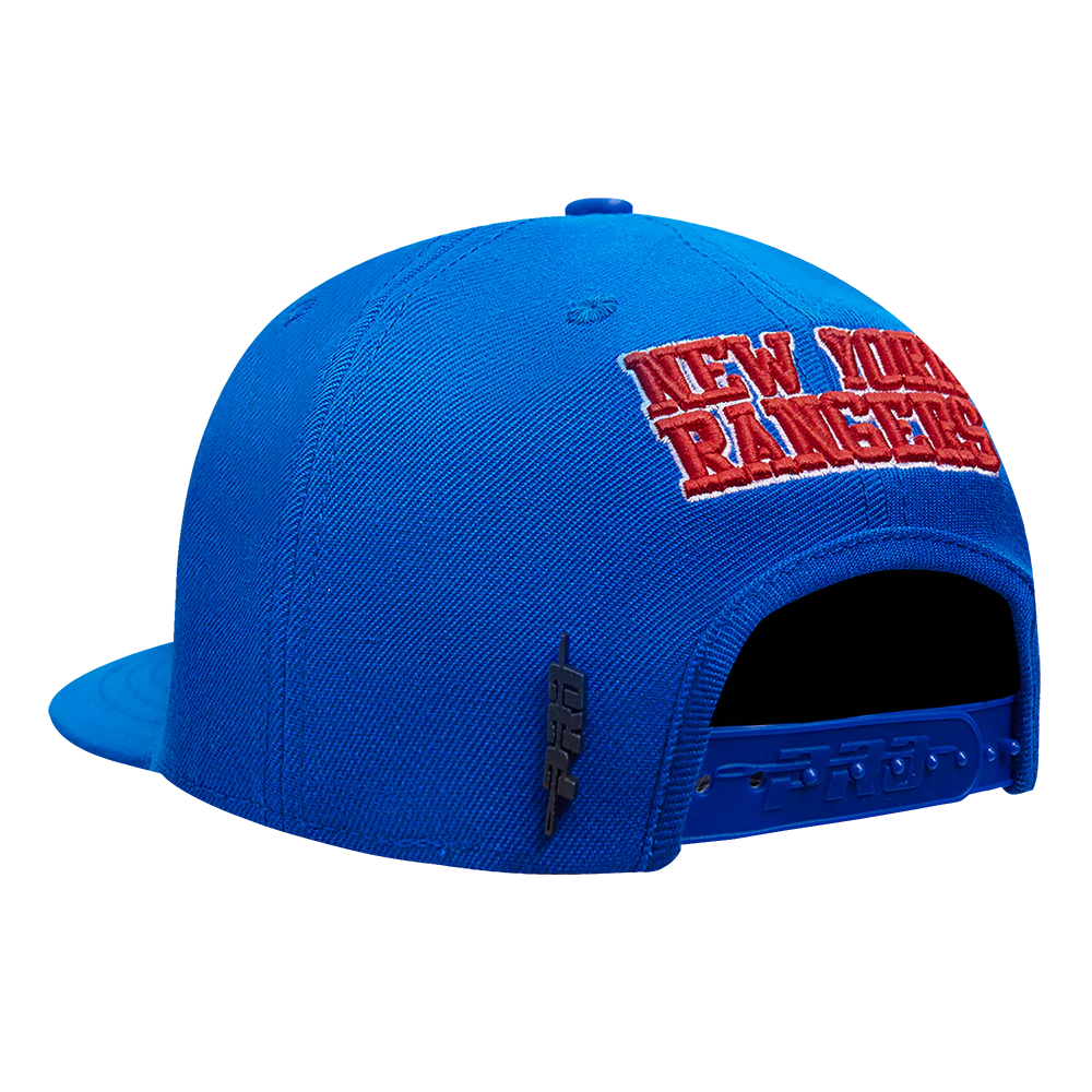 NHL NEW YORK RANGERS RETRO CLASSIC UNISEX WORDMARK LOGO WOOL SNAPBACK (ROYAL BLUE) - Image 3