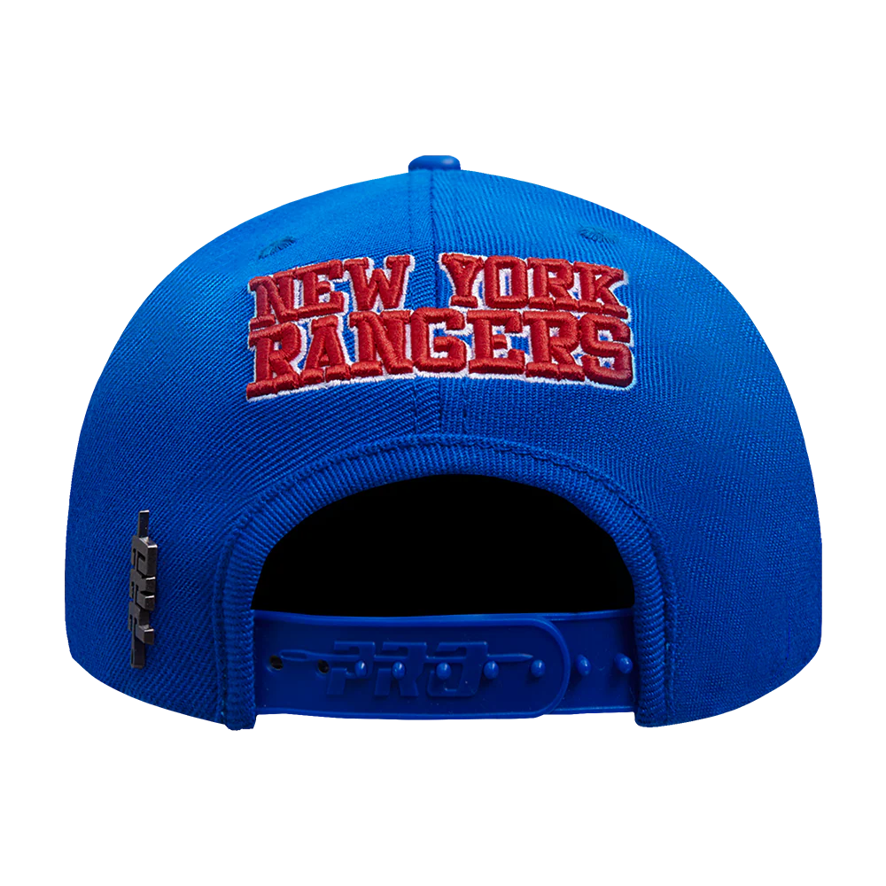 NHL NEW YORK RANGERS RETRO CLASSIC UNISEX WORDMARK LOGO WOOL SNAPBACK (ROYAL BLUE) - Image 4