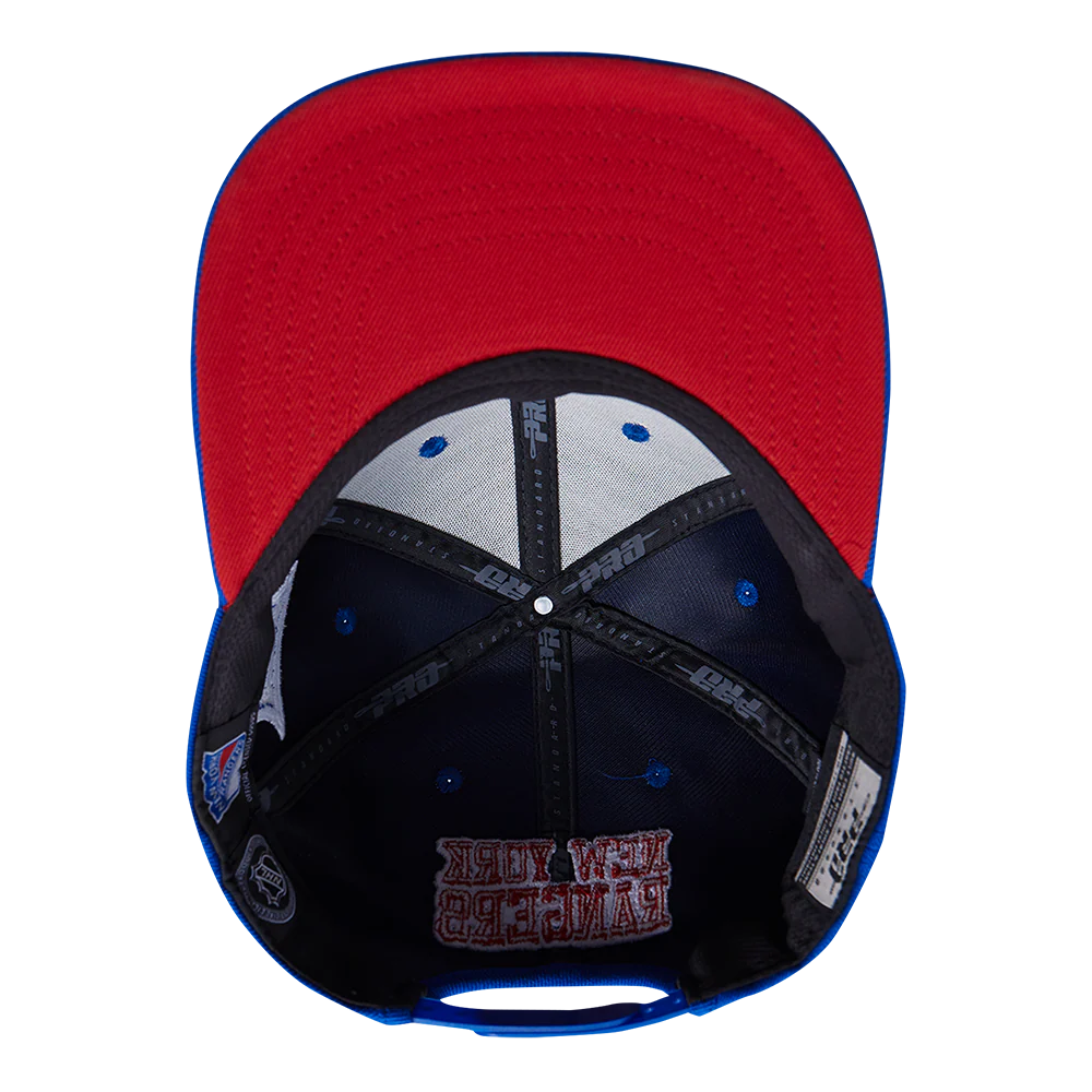 NHL NEW YORK RANGERS RETRO CLASSIC UNISEX WORDMARK LOGO WOOL SNAPBACK (ROYAL BLUE) - Image 6