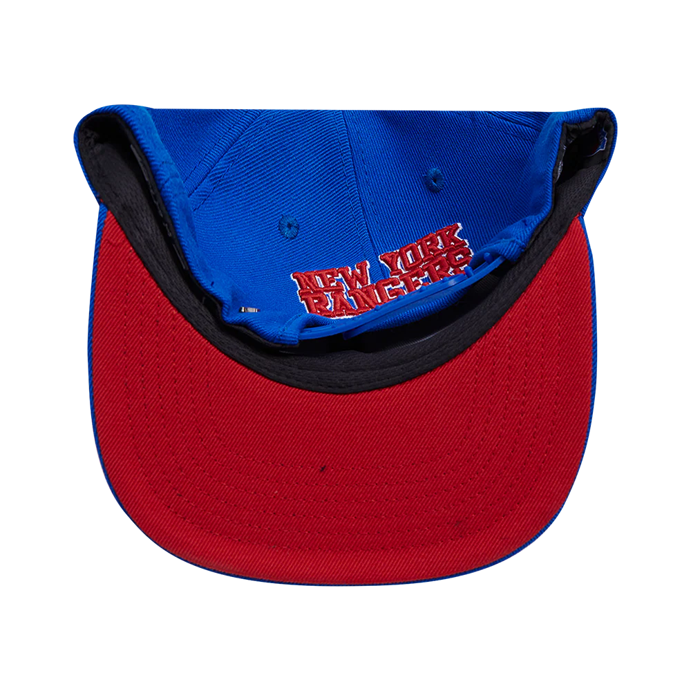 NHL NEW YORK RANGERS RETRO CLASSIC UNISEX WORDMARK LOGO WOOL SNAPBACK (ROYAL BLUE) - Image 7