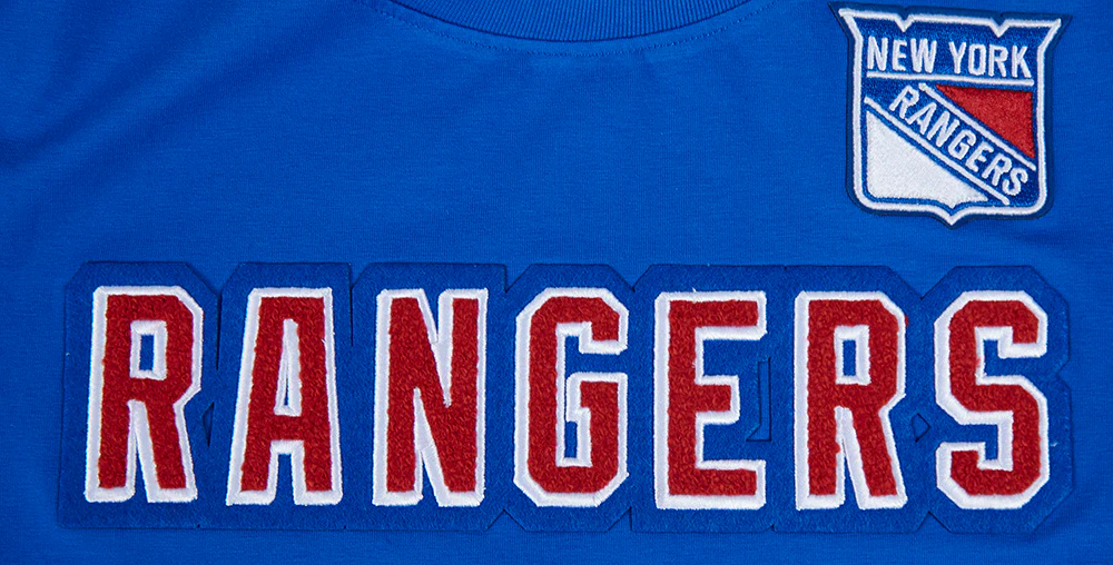 NHL NEW YORK RANGERS CLASSIC SHORT SLEEVE WOMEN'S SINGLE JERSEY SLIM FIT TEE (ROYAL BLUE) - Image 5
