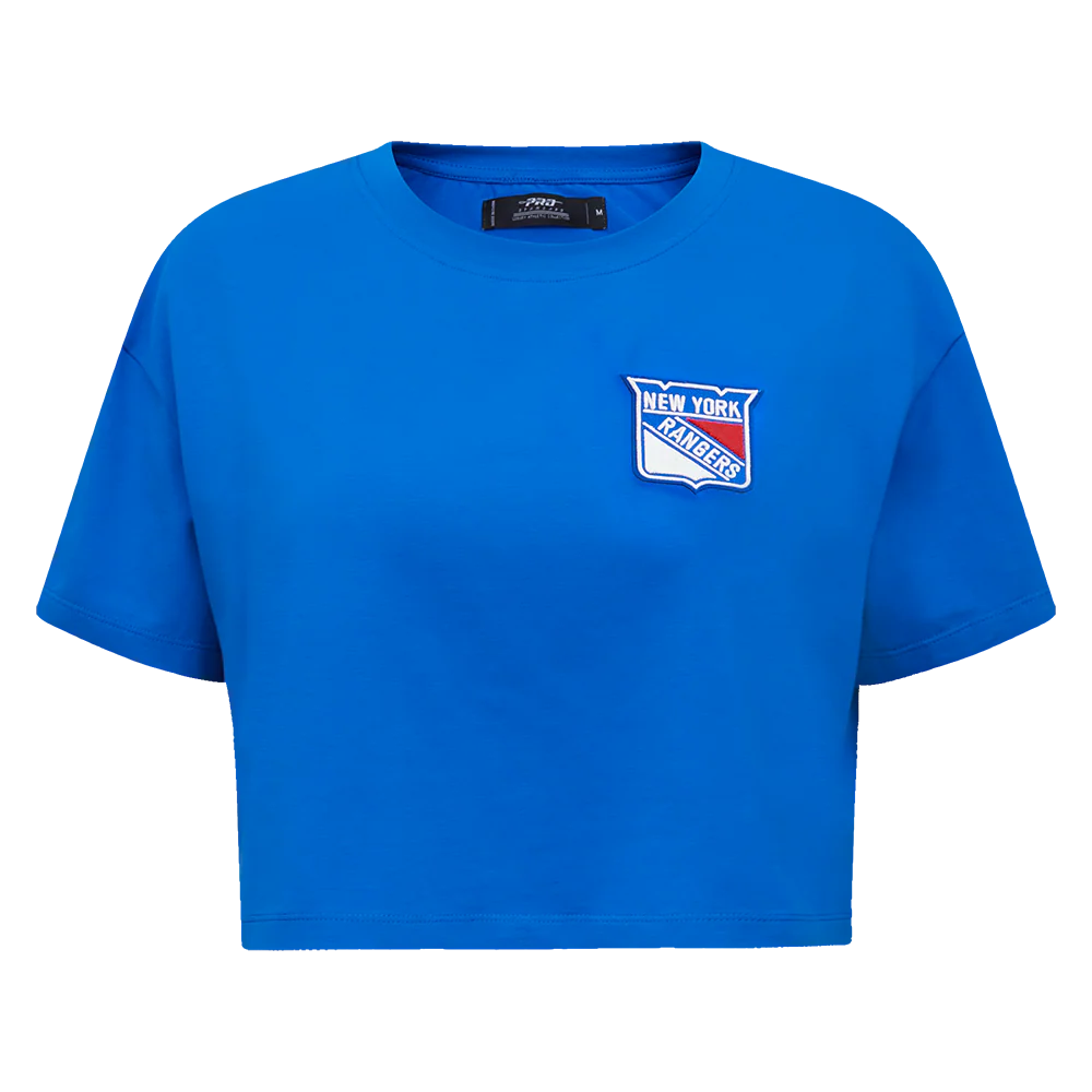 NHL NEW YORK RANGERS CLASSIC WOMEN'S SINGLE JERSEY BOXY TEE (ROYAL BLUE)