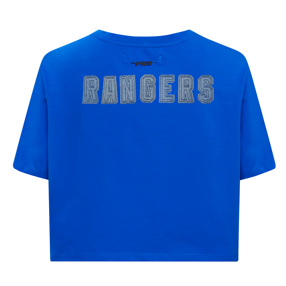 NHL NEW YORK RANGERS VARSITY BLUES WOMEN'S BOXY TEE (ROYAL BLUE) - Image 3