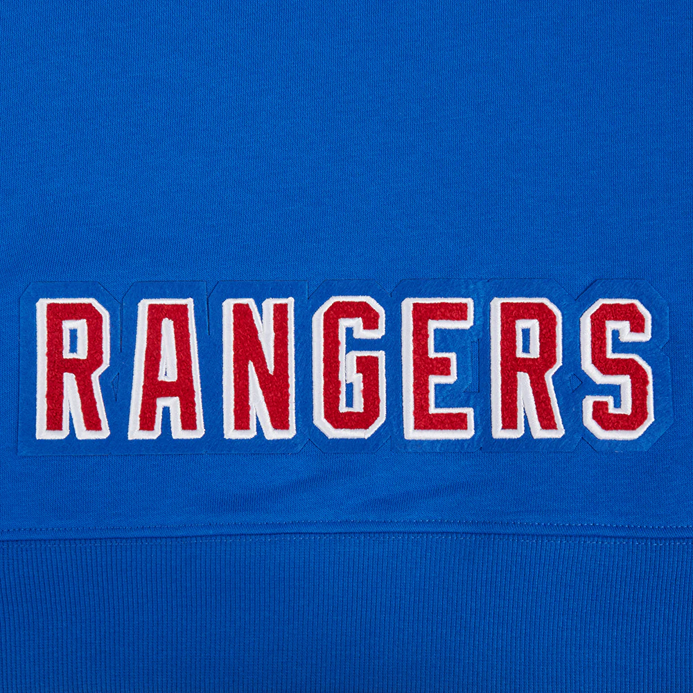 NHL NEW YORK RANGERS CLASSIC WOMEN'S FLEECE CROPPED PULLOVER HOODIE (ROYAL BLUE) - Image 7
