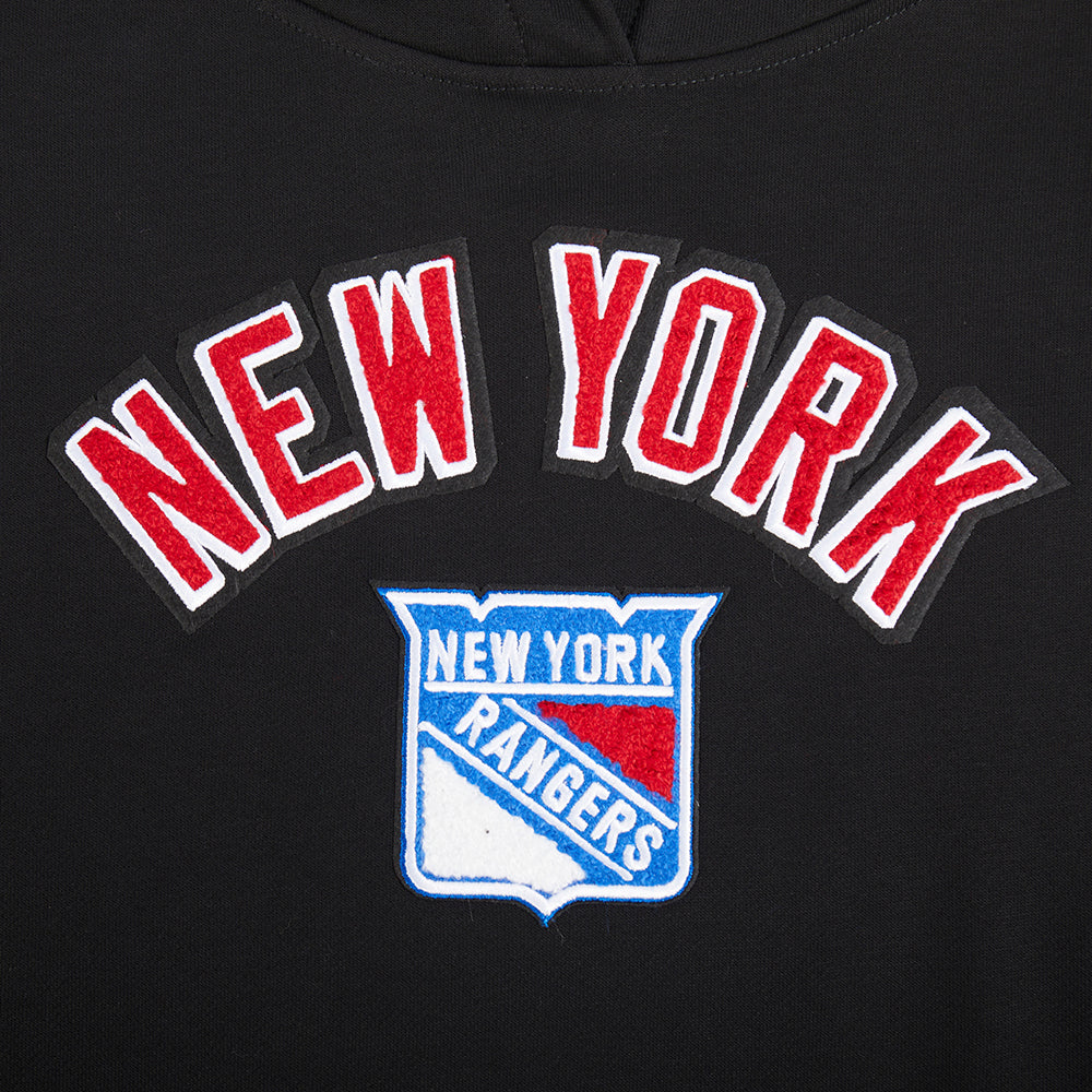 NHL NEW YORK RANGERS CLASSIC WOMEN'S FLC PO HOODIE (BLACK) - Image 7