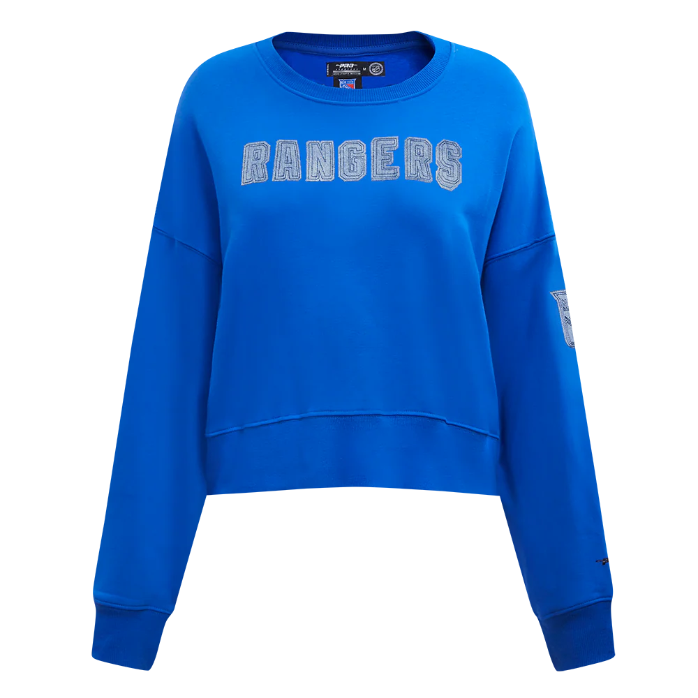 NHL NEW YORK RANGERS VARSITY BLUES WOMEN'S CREWNECK (ROYAL BLUE)