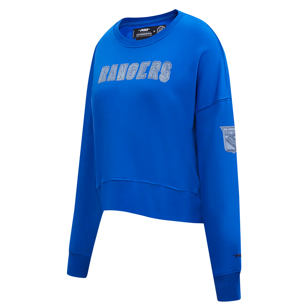 NHL NEW YORK RANGERS VARSITY BLUES WOMEN'S CREWNECK (ROYAL BLUE) - Image 2