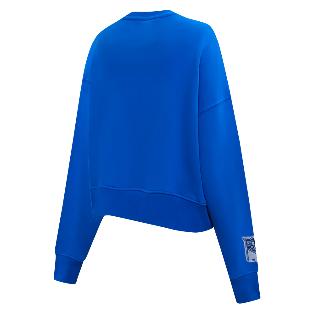 NHL NEW YORK RANGERS VARSITY BLUES WOMEN'S CREWNECK (ROYAL BLUE) - Image 4