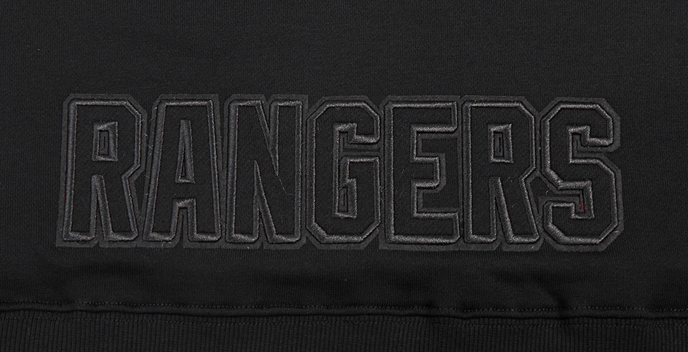 NHL NEW YORK RANGERS NEUTRAL WOMEN'S CROPPED PULLOVER HOODIE (BLACK) - Image 6