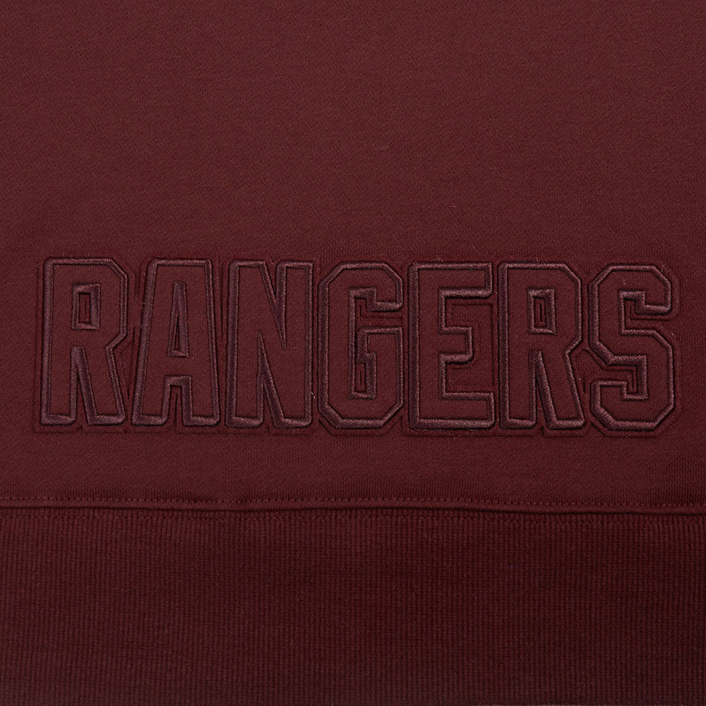 NHL NEW YORK RANGERS NEUTRAL CROPPED FLEECE PULLOVER HOODIE (WINE) - Image 6