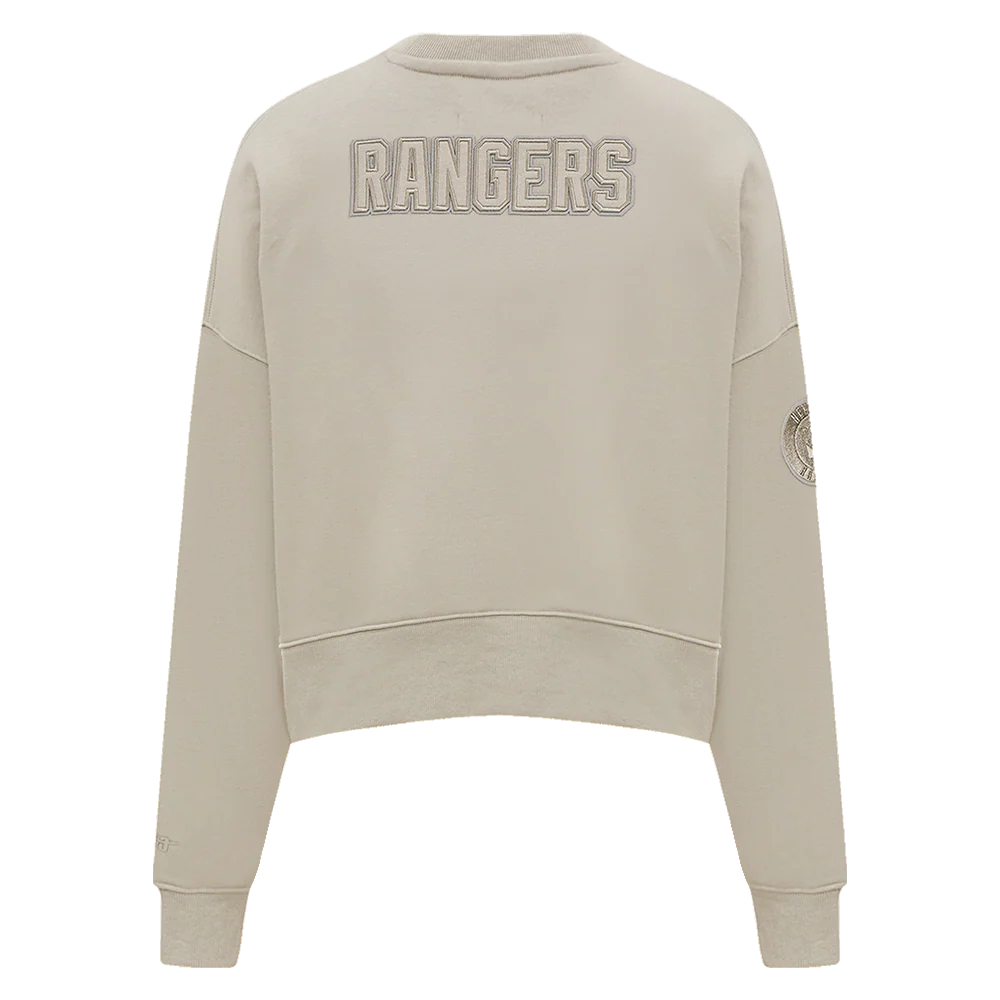 NHL NEW YORK RANGERS NEUTRAL WOMEN'S CREWNECK (TAUPE) - Image 3