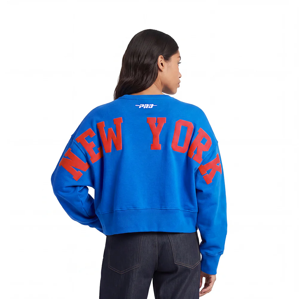 NHL NEWOMEN'S YORK RANGERS WINGSPAN WOMEN'S FLC CREWNECK (ROYAL BLUE)