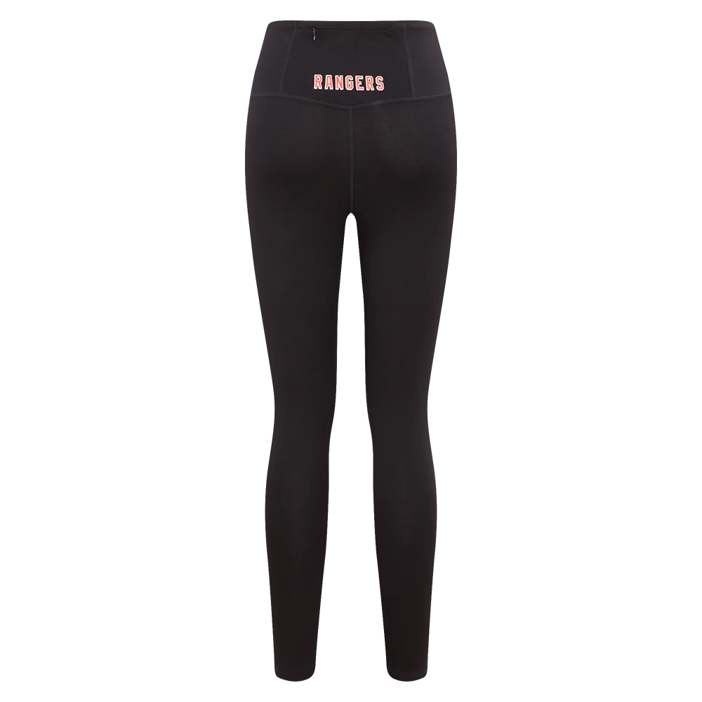 NHL NEW YORK RANGERS CLASSIC WOMEN'S HIGH WAIST JERSEY LEGGING (BLACK) - Image 3