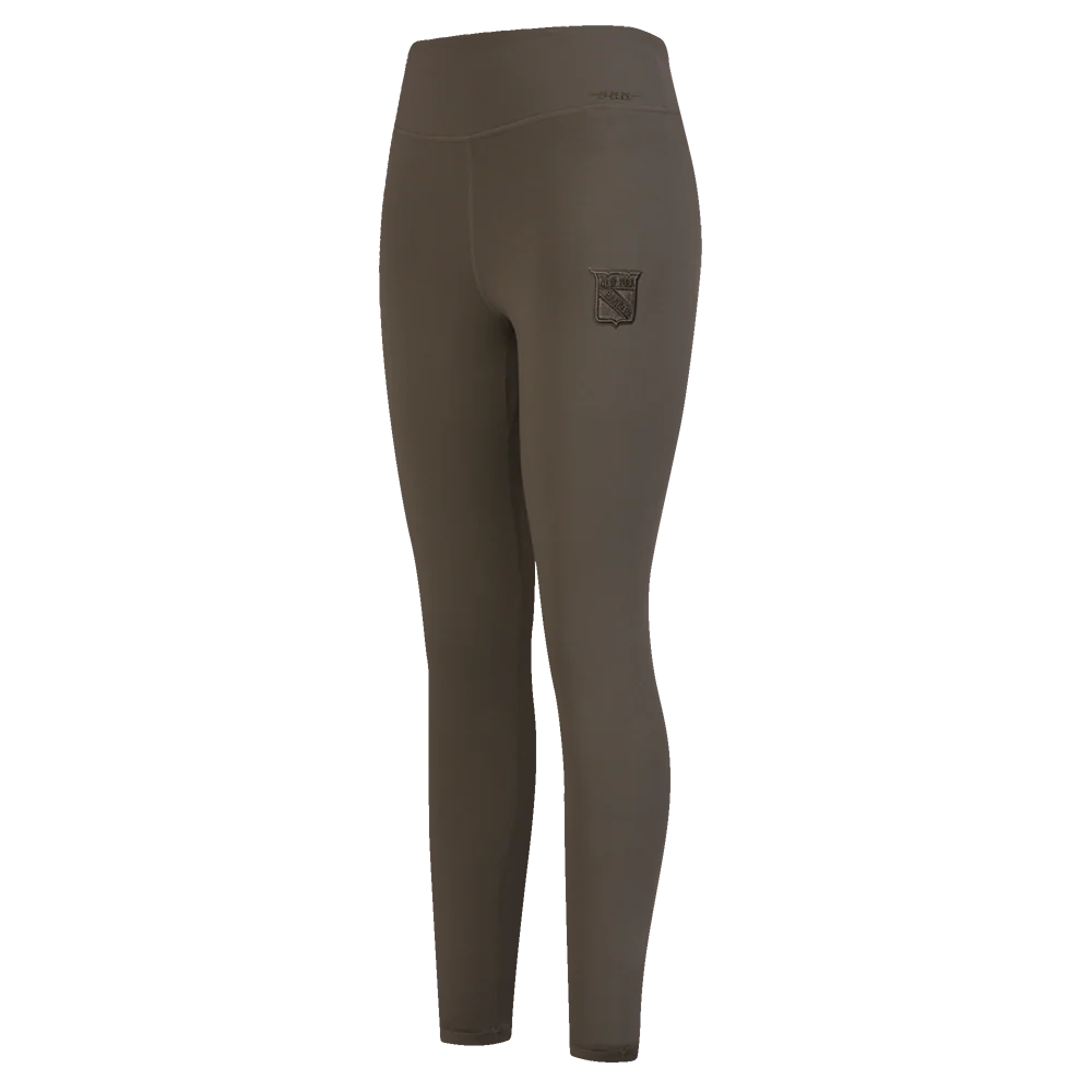 NHL NEW YORK RANGERS NEUTRAL HIGH WAIST JERSEY LEGGING (DARK TAUPE)