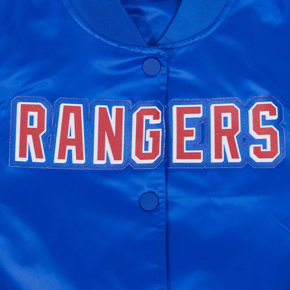 NHL NEW YORK RANGERS CLASSIC WOMEN'S SATIN JACKET (ROYAL BLUE) - Image 5