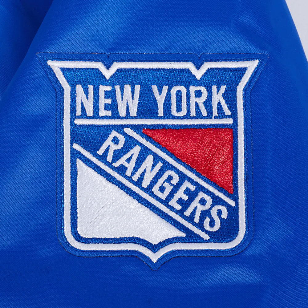NHL NEW YORK RANGERS CLASSIC WOMEN'S SATIN JACKET (ROYAL BLUE) - Image 7