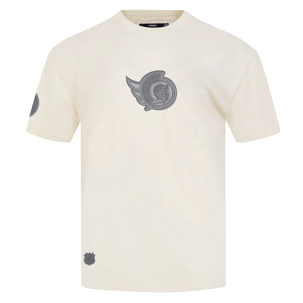 NHL OTTAWA SENATORS REVERSE FRENCH TERRY MEN'S CJ DROP SHOULDER TEE (EGGSHELL)