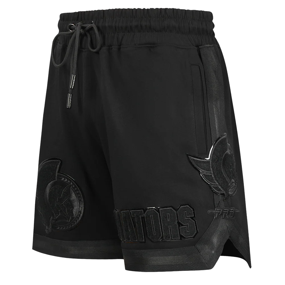NHL OTTAWA SENATORS CLASSIC TRIPLE BLACK MEN'S MEN'S DK SHORT (TRIPLE BLACK) - Image 4