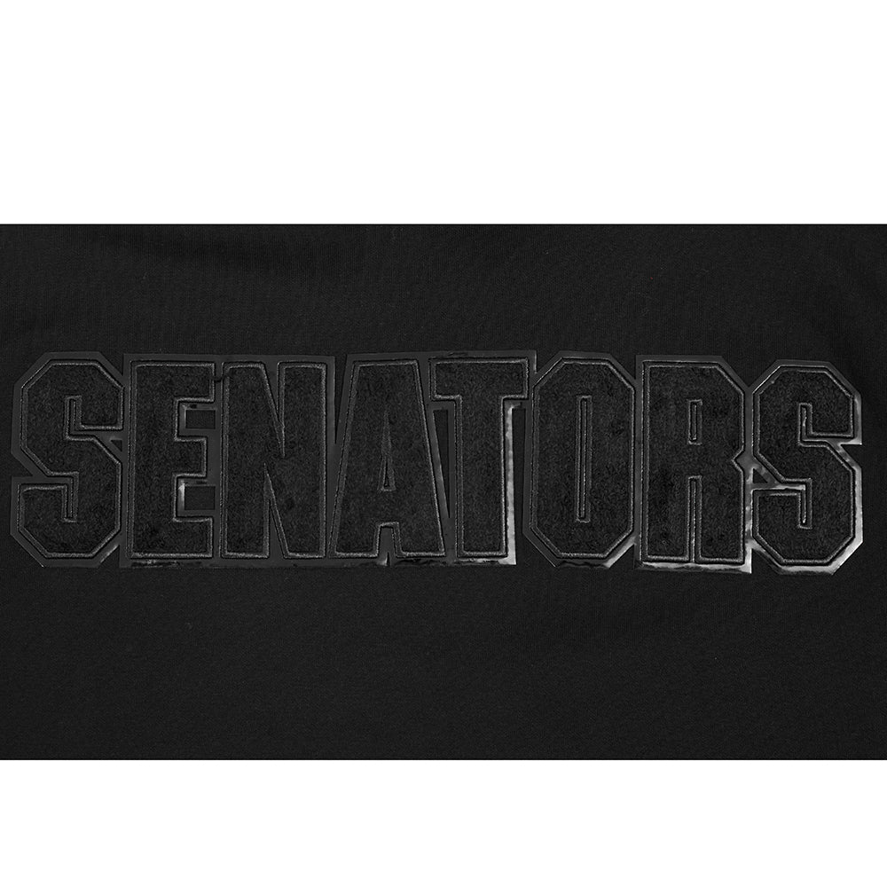 NHL OTTAWA SENATORS CLASSIC TRIPLE BLACK MEN'S MEN'S DK PO HOODIE (TRIPLE BLACK) - Image 10