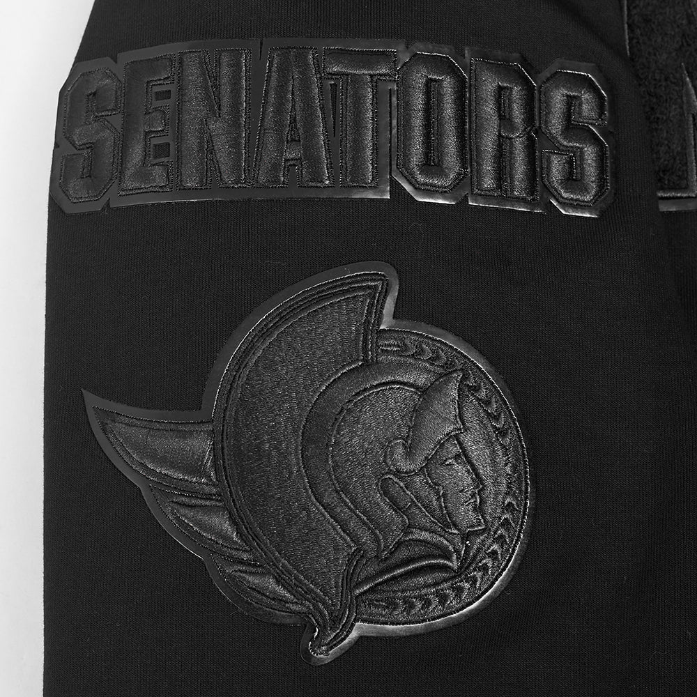 NHL OTTAWA SENATORS CLASSIC TRIPLE BLACK MEN'S MEN'S DK PO HOODIE (TRIPLE BLACK) - Image 8