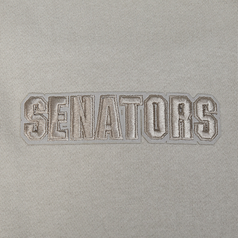 NHL OTTAWA SENATORS NEUTRAL MEN'S DROP SHOULDER FLC CREWNECK (TAUPE) - Image 4