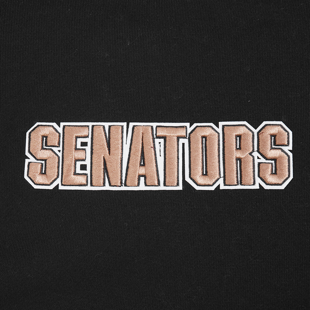 NHL OTTAWA SENATORS WINGSPAN MEN'S DROP SHOULDER FLC PO HOODIE (BLACK) - Image 10