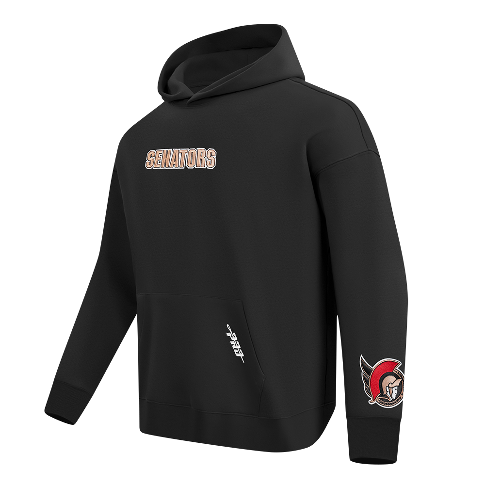 NHL OTTAWA SENATORS WINGSPAN MEN'S DROP SHOULDER FLC PO HOODIE (BLACK) - Image 4