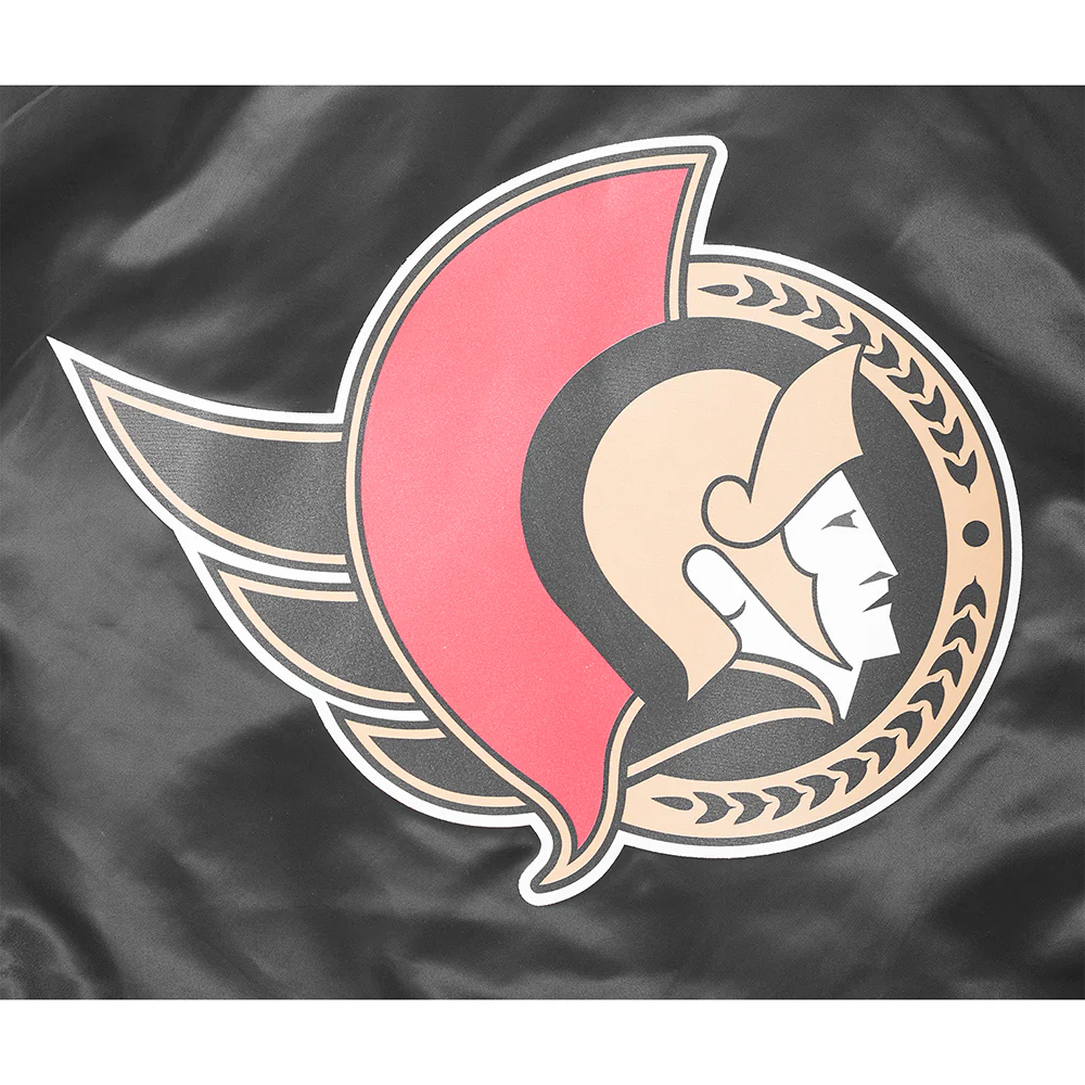 NHL OTTAWA SENATORS CLASSIC SATIN MEN'S JACKET (BLACK) - Image 10